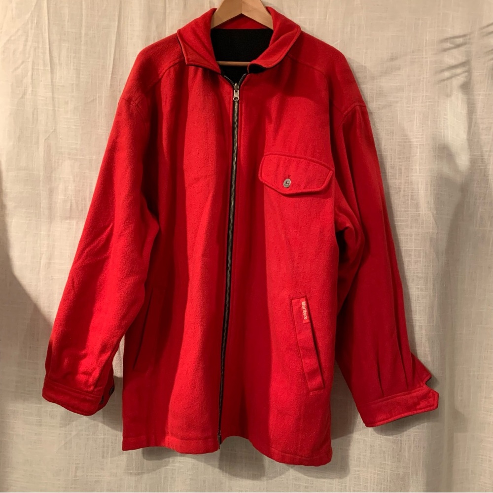 Veste Réversible Vintage Marlboro Y2K Pour Homme - Taille L - Rouge - Laine - Occasion Parfait état
